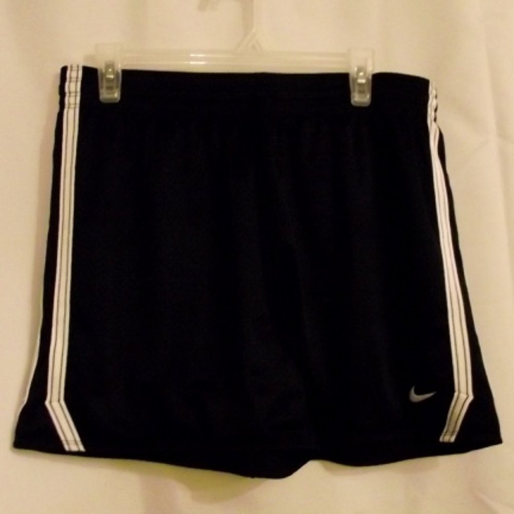 NIKE Dri-Fit Men's Shorts, Lg, Black/White stripe